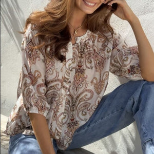 Sunset Paisley Top