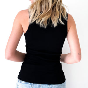 Plato Emblem Tank in Black and White