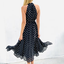 Load image into Gallery viewer, Prinny B&amp;W Polka Dot Dress
