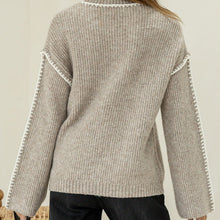 Load image into Gallery viewer, Ranch Jumper with Blanket Stitch in Mocha
