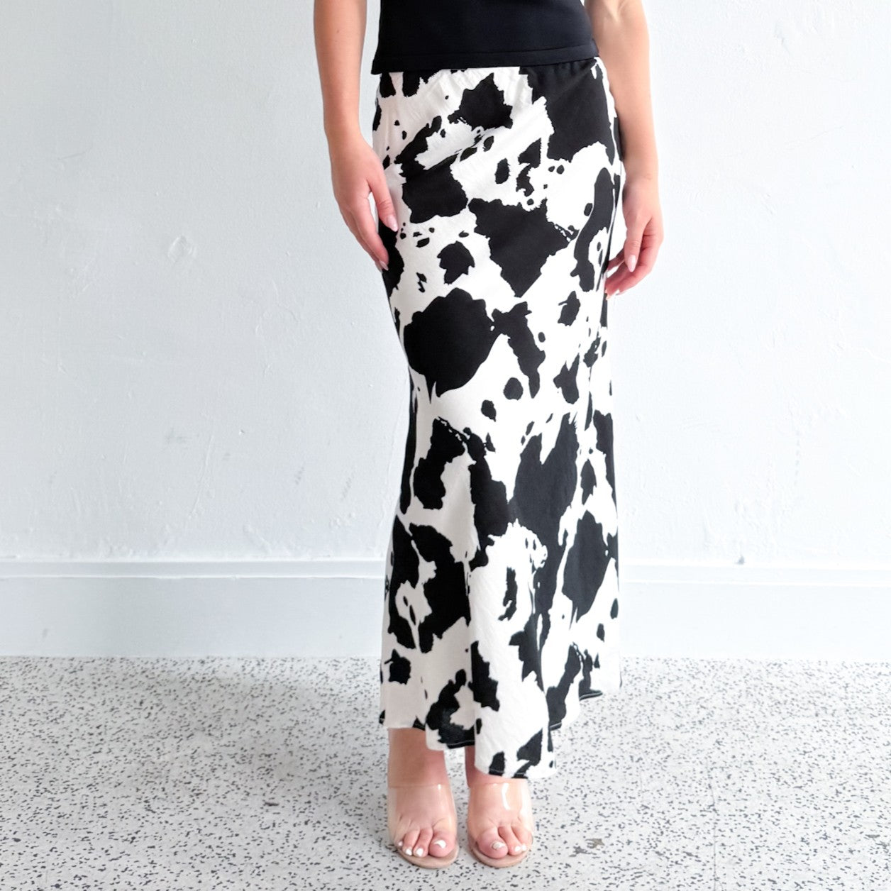 Salina Cow Print Skirt – MikkiB Fashion