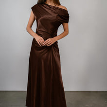 Load image into Gallery viewer, Sarina Drop Shoulder Satin Dress - Various
