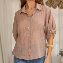 Load image into Gallery viewer, Sicily Cotton Shirt in Mocha
