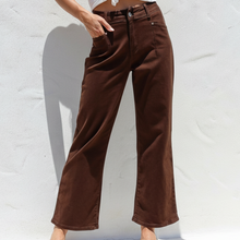 Load image into Gallery viewer, High Waisted Sister Jean in Chocolate Brown
