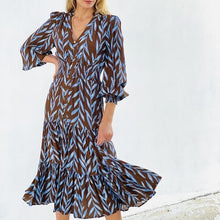 Load image into Gallery viewer, Skylar Dress in Chocolate Blue
