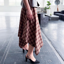 Load image into Gallery viewer, Sutton Wool Blend Plaid Hanky Skirt
