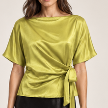 Load image into Gallery viewer, Suzie Tie Front Top in Avocado
