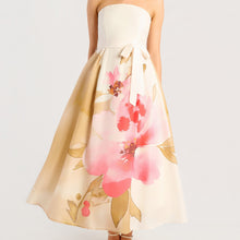 Load image into Gallery viewer, Symona Strapless Floral Dress
