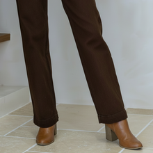 Load image into Gallery viewer, Tina Straight Leg Jean in Chocolate Brown
