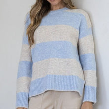 Load image into Gallery viewer, Zali Stripe Canyon Knit in Blue &amp; Natural
