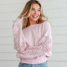 Load image into Gallery viewer, Clara Crochet Sleeve Jumper - Various Colours
